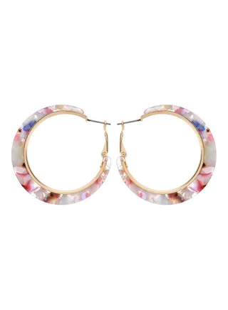 Leopard Round Circle Dangle Drop Hoop Earrings 