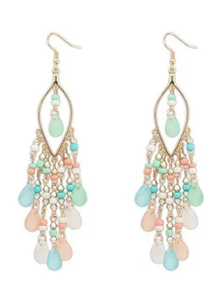 Rhinestone Tassel Earrings 
