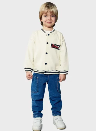 Babyboy Licensed Marvel Comics Regular Fit Cardigan 