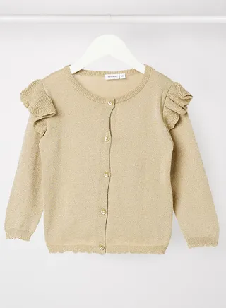 Kids Glitter Knitted Cardigan 