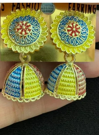 Multicolor modern jumka traditional Earring 