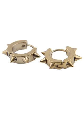 Titanium Steel Punk Hoop Earrings 