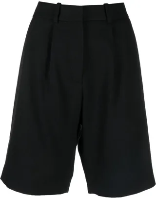 high-waist Bermuda shorts
