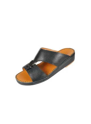 008-3510 Barjeel Mens Arabic Sandals  BSP1-02 Black 