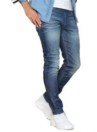 Tapered Slim Jeans Bright Blue 