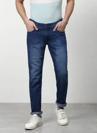 Slim Fit Jeans Mid Wash Blue 