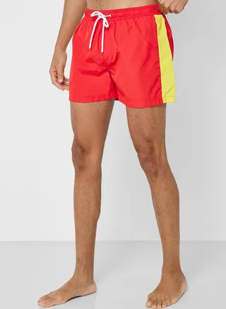 Bravesoul Mens 50D Swimshort With Side Stripe 
