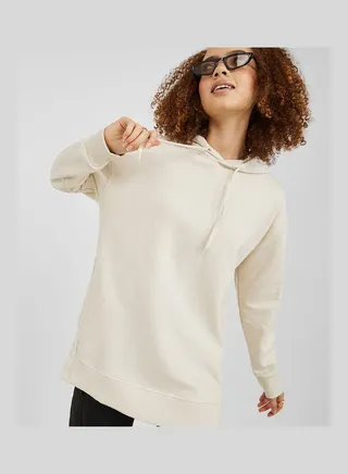 Longline Drop Shoulder Oversized Hoodie 