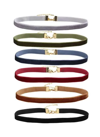 Velvet Choker Necklaces for Tattoo Collar Lace Choker Adjustable 