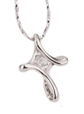 Rhinestone Infinity Cross Pendant Necklace 
