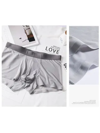 Comfortable Mid-Rise Boxers Grey 