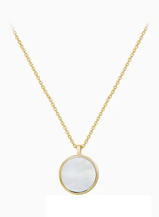 Karma Circle Mother Of Pearl Necklace 