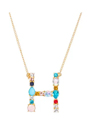H Letter Pendant Necklace 