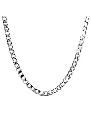 Stainless Steel Curb Chain Necklace 