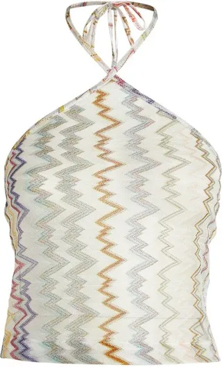 Missoni Sheer Chevron Halter Top