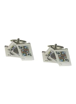Brass Playing Card Cufflinks 