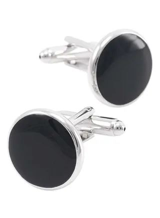 Simple Style Round Plating Cufflinks 