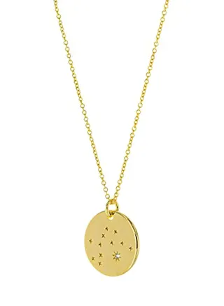 14K Gold Plated Brass Pendant Necklace 