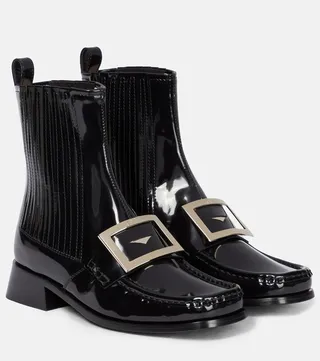 Preppy Viv' patent leather Chelsea boots
