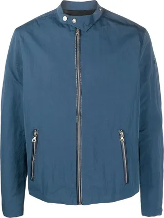Zipped-Up Fastening Bomber Jacket