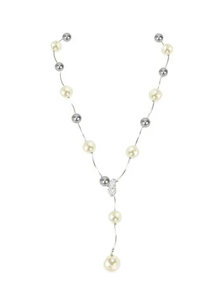 Faux Pearl Embellished Necklace 