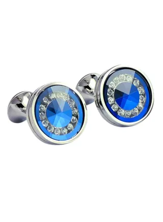 Copper Cufflinks With Zircon 