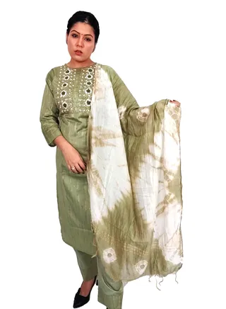 PRIYA’S PANACHE Women Kurti with Dupatta and Palazzo Set | Ladies Top Kurta Kameez Salwar Suit Bottom Pant | Ethnic Indian Pakistani Party Dress | Traditional Festival Ready to Wear 
