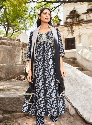 Alia Cut Designer Kurti With Pant And Dupatta 