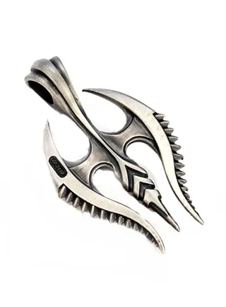 Silver Plated Basemetal Dragon Pendant 