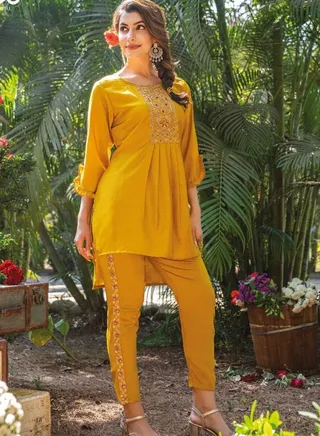 Cord Set Fancy Kurti With Pant Collection 