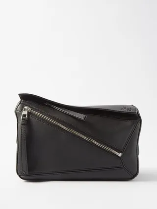Puzzle Leather Belt Bag