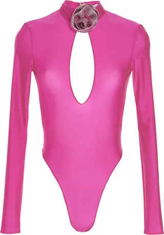 Pink Lycra Bodysuit