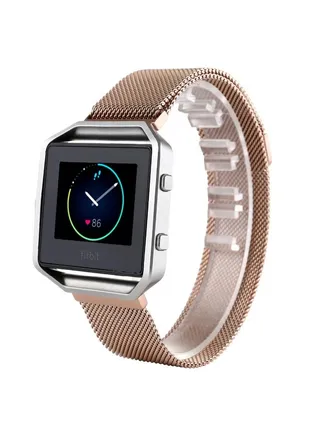 Milanese Loop Band For Fitbit Blaze Smart Fitness Watch FT-102-RGO 