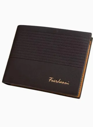 Bi-Fold Leather Wallet Black 