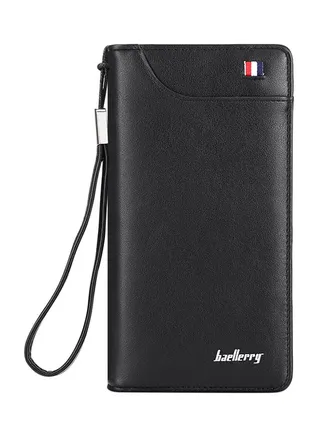 Metal Zipper Wallet Black 