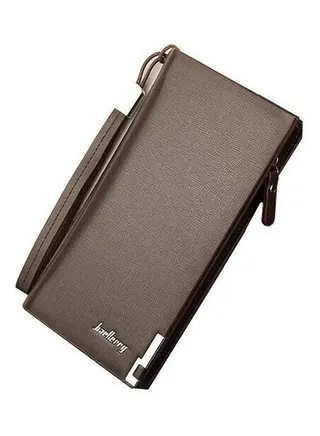 Fashion Trend Multifunctional Leather Long Paragraph Wallet Brown 