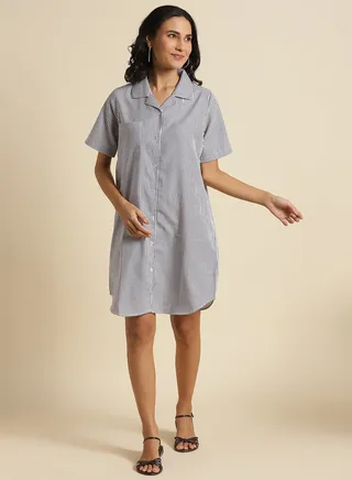 Sleepwear Casual Nightgown White/Black 