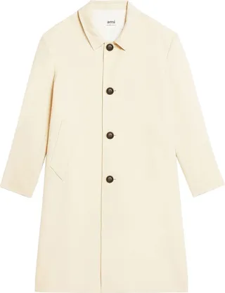 Virgin Wool Single-Breasted Coat