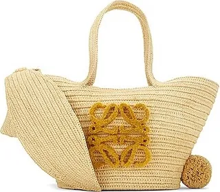 Loewe Bunny Basket Small Bag in Neutral