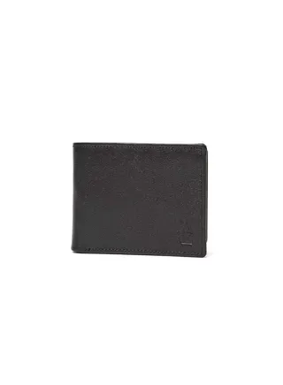 Fashionable Logo Embellished Genuine Leather Bi-Fold Wallet With Card Holder And Id Window 