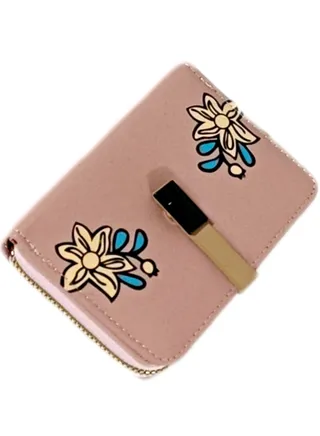 Women Portable Leather Elastic Wallet with Money and cards Pocket 