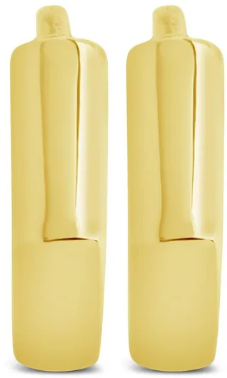 Polished Geo Micro Hoop Earrings