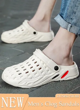 Unisex Adult Clog Sandals Summer Sandals Lightweight Slide Sandal with Non-slip Soles Thick Sole Beach Slipper Breathable Slip-on Sandal House Flat Slipper for Pool Beach Yard Kitchen Shower 