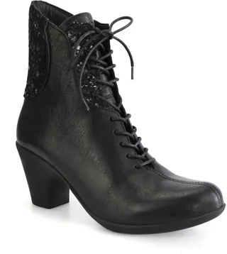 Jalil Chunky Heel Lace-Up Boot