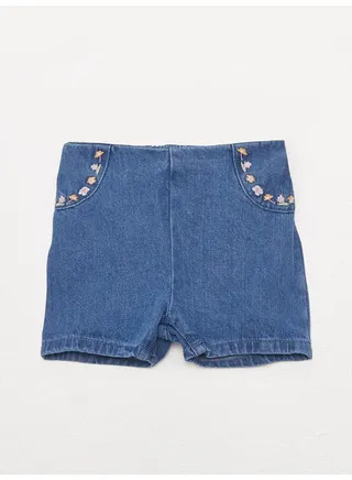 Baby Girl Jean Short With Waist Elastic 