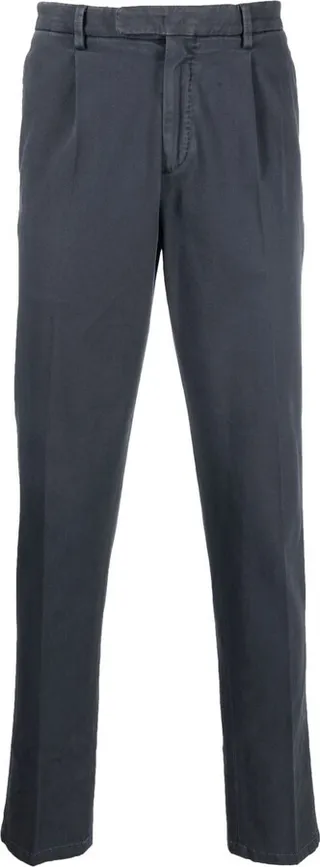 Mid-Rise Straight-Leg Trousers