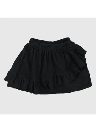 Black Ruffled Skirt 