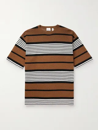 Striped Mesh T-Shirt