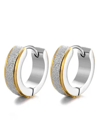Stainless Steel Frosted Earing 