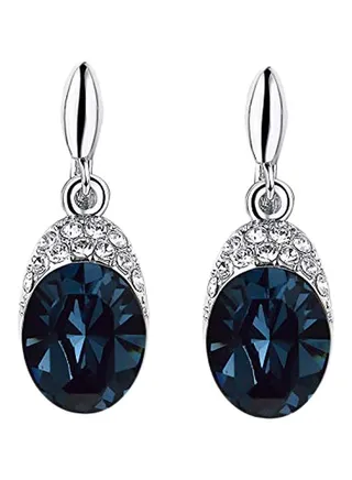 18 Karat White Gold Plated Cubic Zirconia Studded Clip-on Earrings 